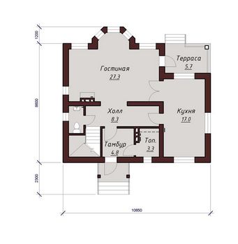 Проект дома из блоков 1310