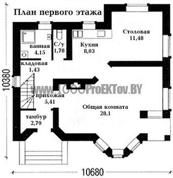 Проект дома из блоков 1495