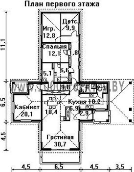 Проект дома из блоков 1468