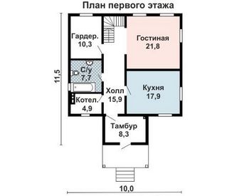 Проект деревянного дома 10-2228