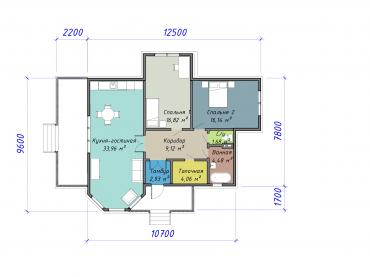 Проект каркасного дома 2-90-3