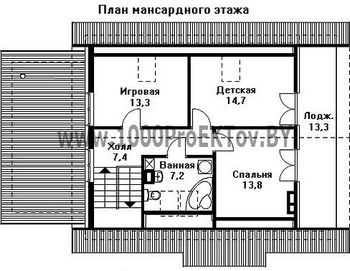 Проект дома из блоков 1470