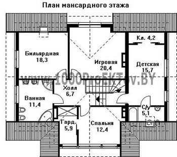 Проект дома из блоков 1132