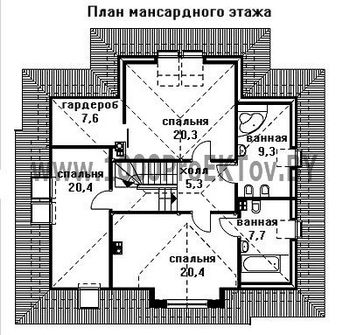 Проект дома из блоков 1475