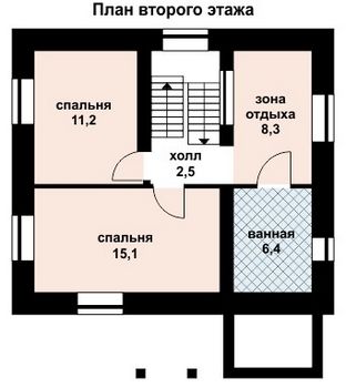 Проект дома из блоков 10-2096