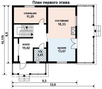 Проект дома из блоков 10-2024