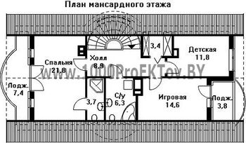 Проект дома из блоков 1274