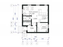 Проект каркасного дома 2-50-3