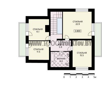 Проект дома из блоков 1082