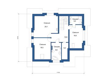 Проект дома из блоков 1536