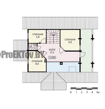 Проект деревянного дома 1054