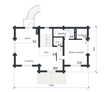 Проект деревянного дома 1564