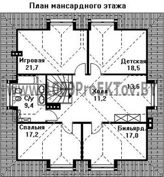 Проект дома из блоков 1285