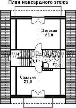 Проект дома из блоков 1284
