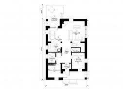 Проект дома из блоков м22