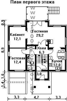 Проект дома из блоков 1182
