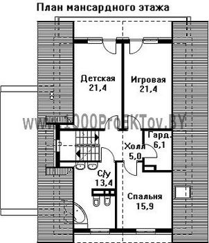 Проект дома из блоков 1143