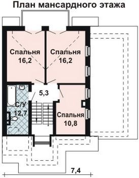 Проект дома из блоков 10-433-2
