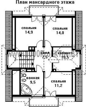 Проект дома из блоков 1340