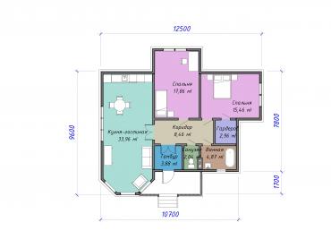 Проект каркасного дома 2-90-3