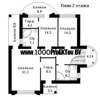 Проект дома из блоков 1504