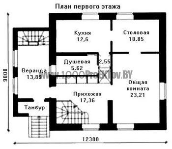 Проект дома из блоков 1508