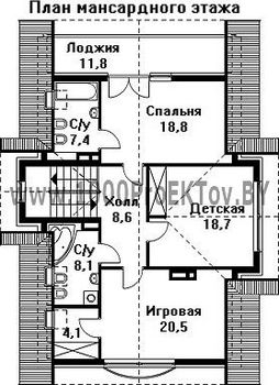 Проект дома из блоков 1197