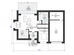 Проект дома из блоков м6