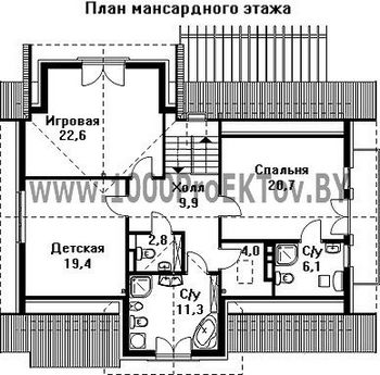 Проект дома из блоков 1447