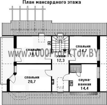 Проект дома из блоков 1373