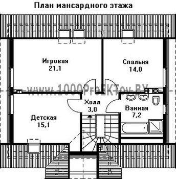 Проект дома из блоков 1441