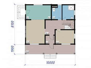 Проект каркасного дома 2-18