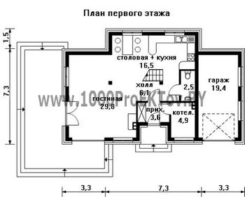 Проект дома из блоков 1323