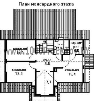 Проект дома из блоков 1354