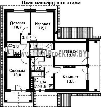 Проект дома из блоков 1290