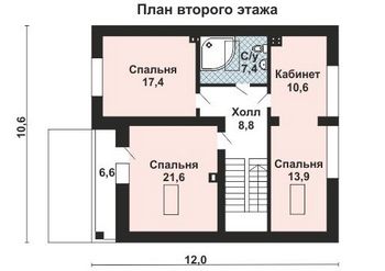 Проект дома из блоков 10-2155