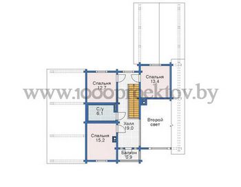 Проект деревянного дома 3-35
