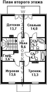 Проект дома из блоков 1485