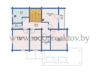 Проект деревянного дома 1070