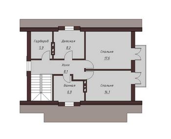 Проект дома из блоков 1184