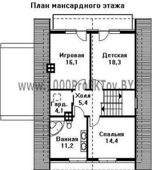 Проект дома из блоков 1280