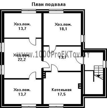 Проект дома из блоков 1436