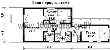 Проект дома из блоков 1388