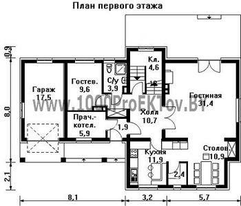 Проект дома из блоков 1487