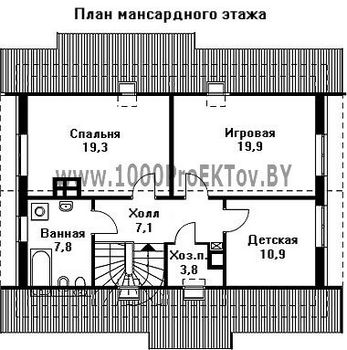 Проект дома из блоков 1140