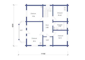 Проект деревянного дома 3-32