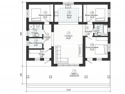 Проект дома из блоков м1