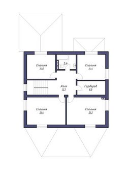 Проект дома из блоков 1565