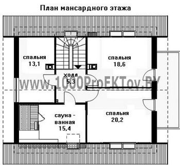 Проект дома из блоков 1364