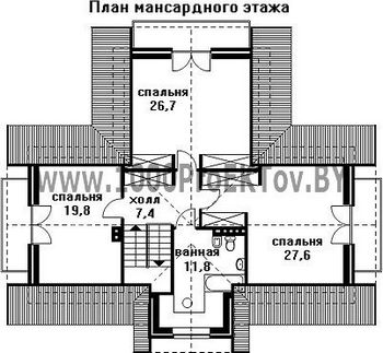 Проект дома из блоков 1361
